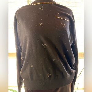 Women’s black sweater with rhinestones